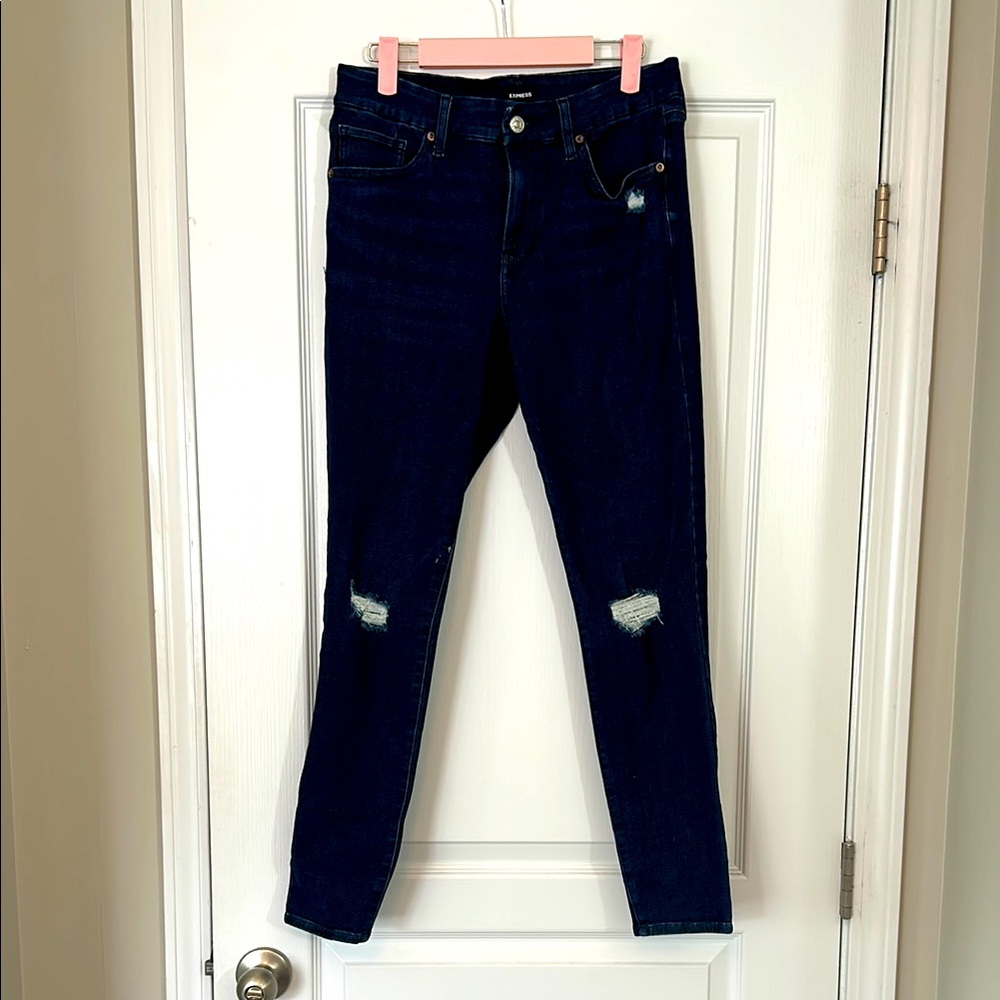 Express Skinny Mid rise ultra hyper stretch jeans size M 6/8/10 sizes reg length